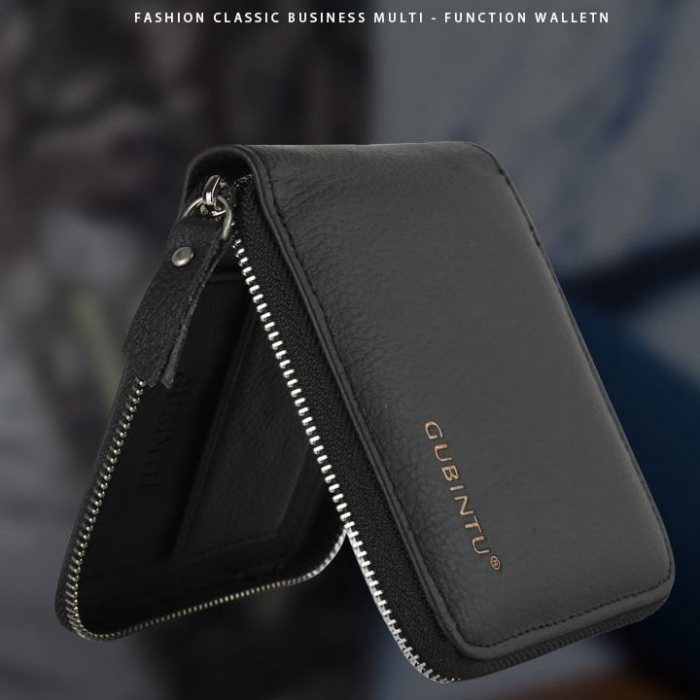 Portofel Barbati, Gubintu, GBT-8045, Negru, 12x10x2.5 cm, Piele naturala [2]