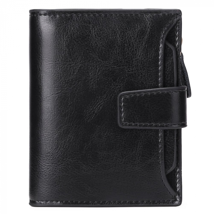 Portofel Dama, AVAMSI, BQ-5191, Negru, 12x10x3 cm Piele naturala [1]