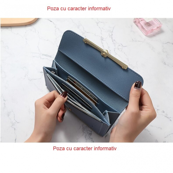 Portofel Dama, AVAMSI, KXM-C119-149, Negru, 19x10x2 cm [5]