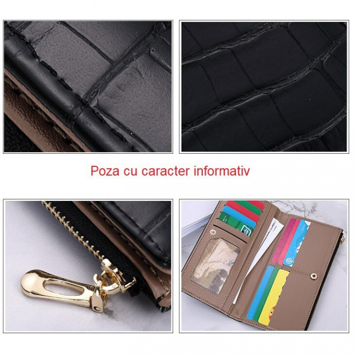 Portofel Dama, AVAMSI, KXM-C318-1, Galben, 19x10x1.5 cm [8]