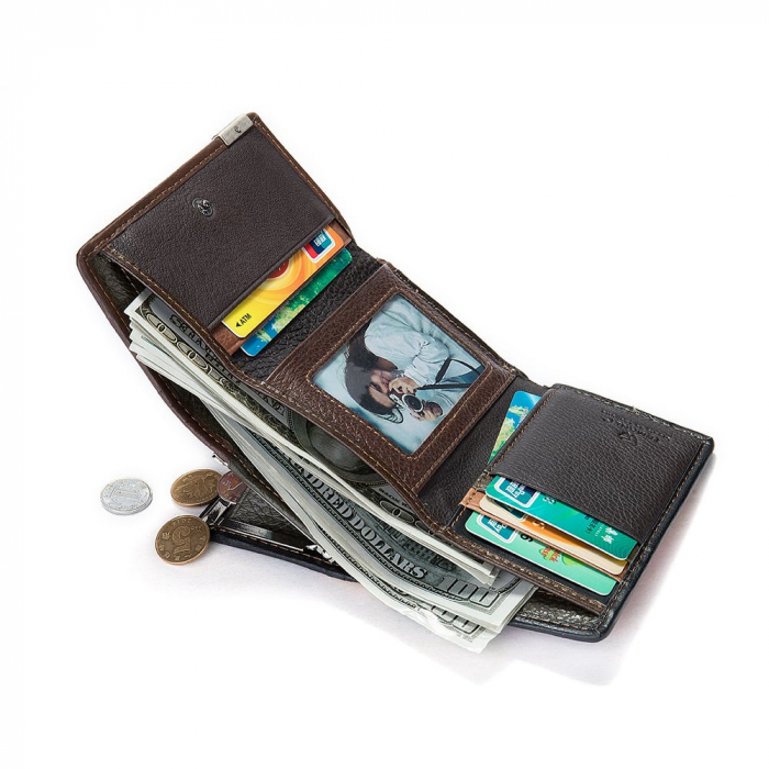 Portofel Dama, AVAMSI, WST-517 Multicolor, Piele naturala, 12.5X8X2 cm [2]