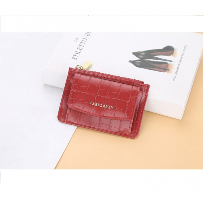 Portofel Dama, Baellerry, ZX-083, Rosu, 12x8x2 cm [6]