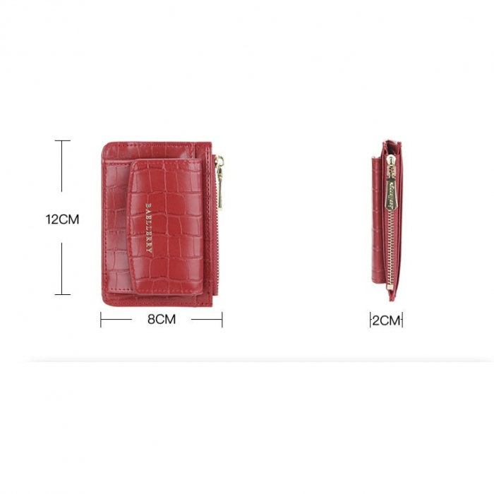 Portofel Dama, Baellerry, ZX-083, Rosu, 12x8x2 cm [3]