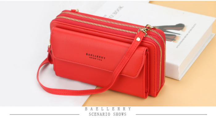 Portofel dama BAELLERRY, ZX-N0109, Rosu, 20x11x6 cm [2]