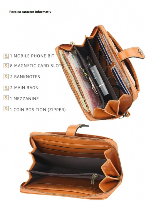 Portofel Dama, Baellerry, ZX-N1818, 20x11x4 cm [5]