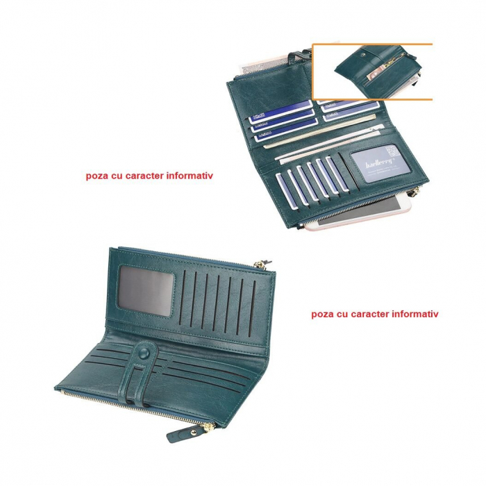 Portofel Dama, Baellerry, ZX-N1825, Negru, 20x11x2 cm [2]
