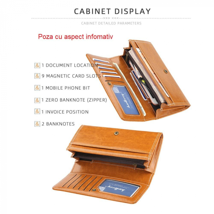 Portofel Dama, Baellerry, ZX-N1826, 19x10x3 cm [6]