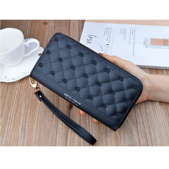 Portofel Dama, Manydi Fashion, 1697, Negru, 19.5x9.5x4 cm [2]