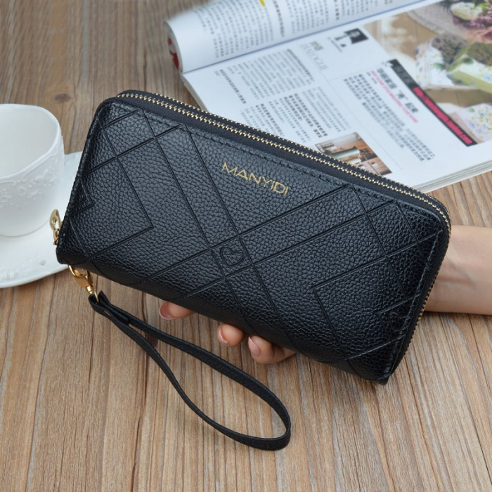 Portofel Dama, MANYDI, TQ-S-140, Negru, 19.5x9.5x4 cm [2]