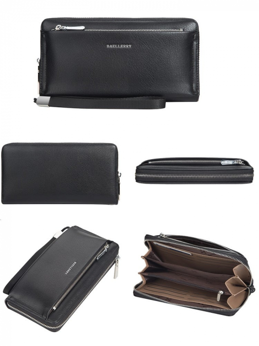 Portofel Unisex Baellerry, PD725, Negru, 22x11x4 cm [7]