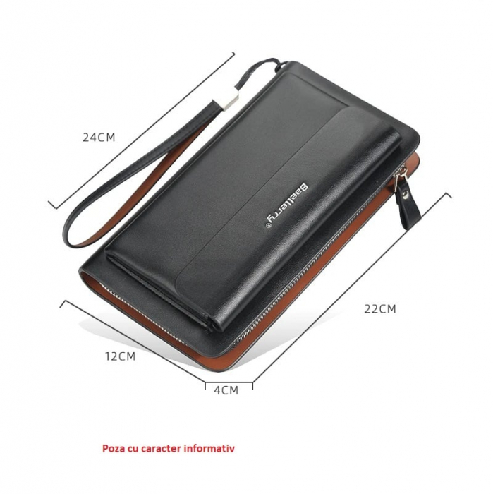 Portofel Unisex BAELLERRY, ZX-S6708, 22x12x4 cm [3]