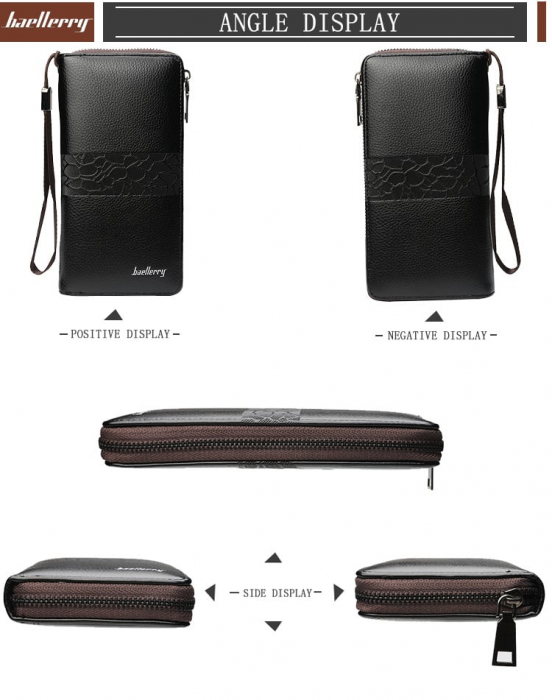 Portofel Unisex, Dama, Barbati, Baellerry, ZX-S6085, 20x10x2 cm [2]