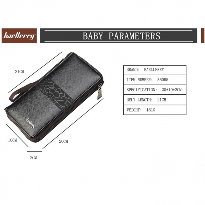 Portofel Unisex, Dama, Barbati, Baellerry, ZX-S6085, 20x10x2 cm [8]