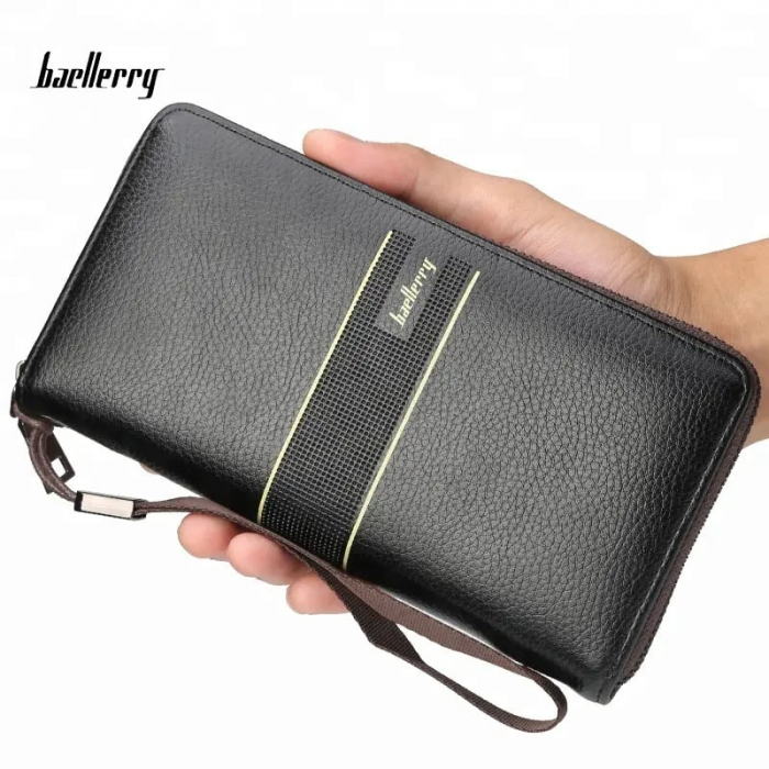 Portofel Unisex, Dama, Barbati, Baellerry, ZX-S6088, Negru, 20x10x2 cm [8]