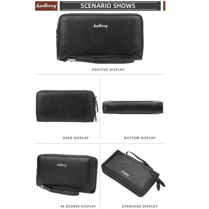 Portofel Unisex, Dama, Barbati, Baellerry, ZX-S6702, 21x11x4 cm [2]