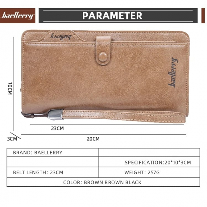 Portofel Unisex, Dama, Barbati, Baellerry, ZX-S6703, 20x10x3 cm [4]