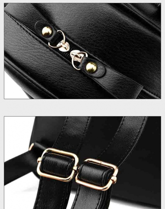 Rucsac dama, Alma BS-8974, Negru, 28x22x13 cm [8]