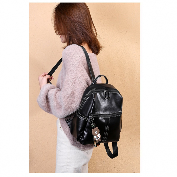 Rucsac dama, AVAMSI, 3191, Negru, 30x25x11 cm [5]