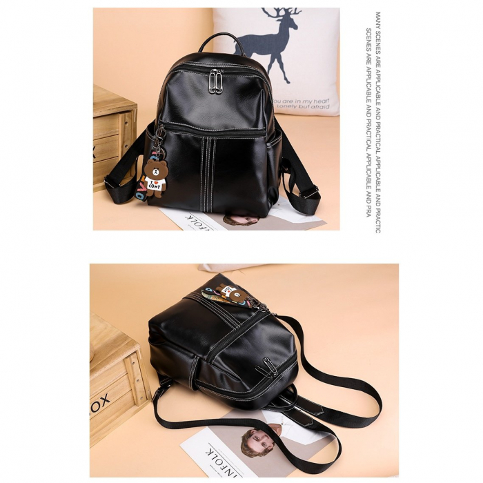 Rucsac dama, AVAMSI, 3191, Negru, 30x25x11 cm [4]