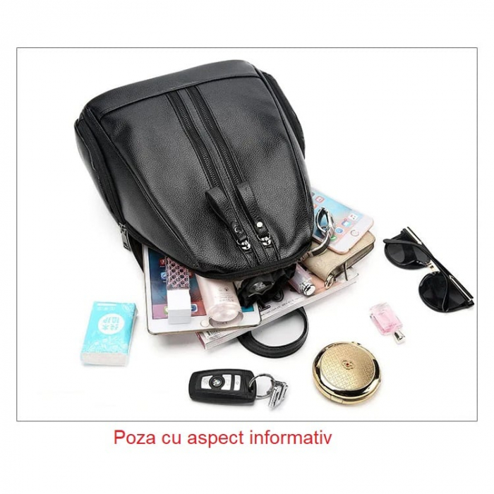 Rucsac dama AVAMSI BS-6701-2, Rosu, 30x35x14 cm [4]
