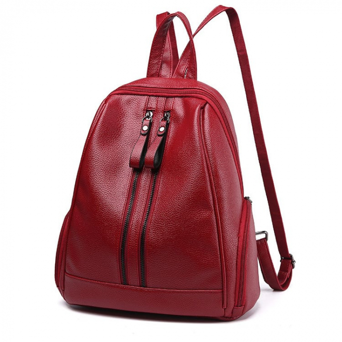 Rucsac dama AVAMSI BS-6701-2, Rosu, 30x35x14 cm [1]