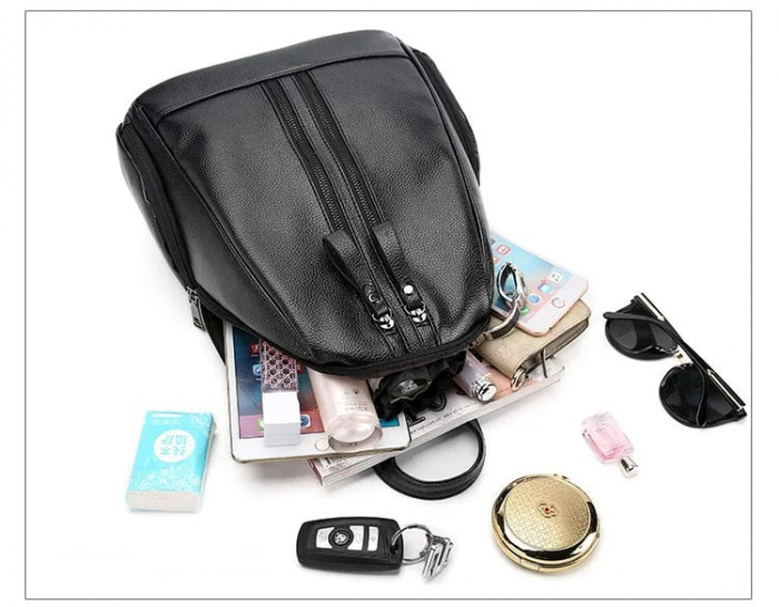 Rucsac dama AVAMSI BS-6701, Negru,  30x35x14 cm [9]