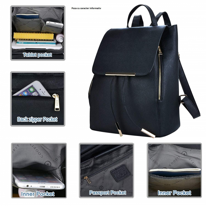 Rucsac Dama AVAMSI, BS-8853, Albastru, 30X24X16 cm [2]