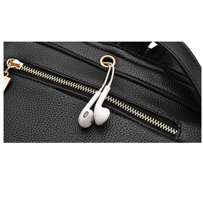 Rucsac dama, AVAMSI, BS-8895, Negru, 31x29x15 cm [6]