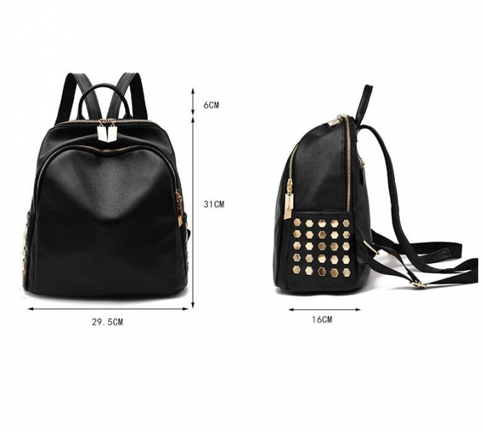 Rucsac dama, AVAMSI, BS-8895, Negru, 31x29x15 cm [5]