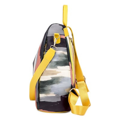 Rucsac dama AVAMSI NN-9929, Galben-Multicolor, 33x31x12 cm [3]