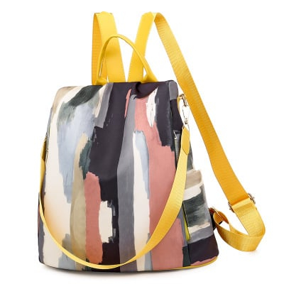 Rucsac dama AVAMSI NN-9929, Galben-Multicolor, 33x31x12 cm [1]