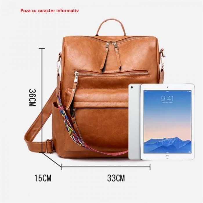 Rucsac dama, AVAMSI, ZLD-0297, 36x33x15 cm [6]
