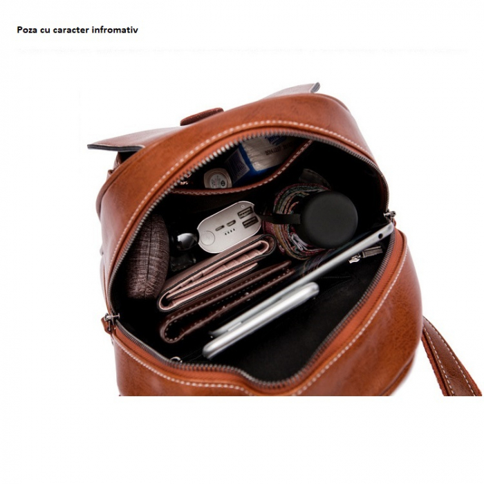 Rucsac dama, Celine Noir, 5039, Negru, 27x22x9.5 cm [8]