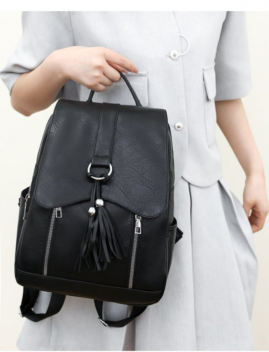 Rucsac dama, Esmeralda, RD776, Negru, 34x26x16 [4]