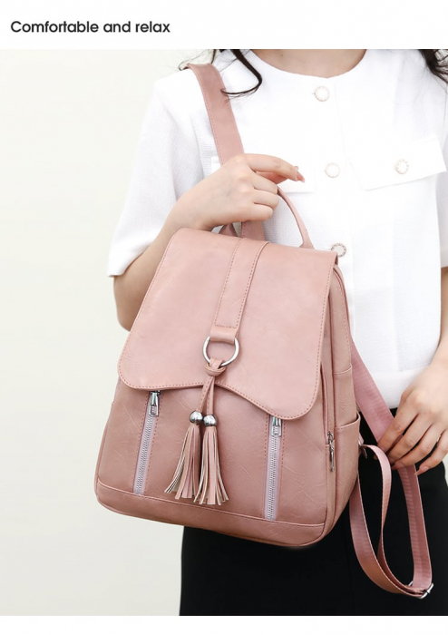 Rucsac dama, Esmeralda, RD776, Negru, 34x26x16 [4]