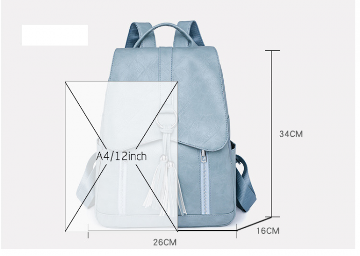 Rucsac dama, Esmeralda, RD776, Negru, 34x26x16 [5]