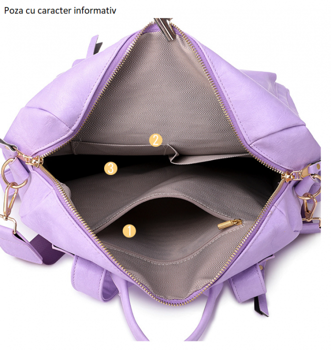Rucsac dama, Gabriela, RD729, Negru,  32x31x14 cm [3]