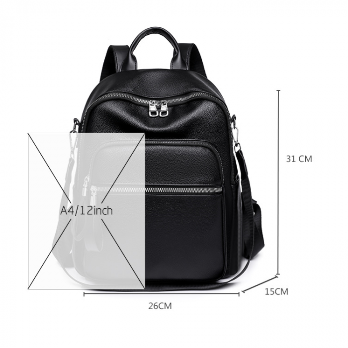 Rucsac dama, Ioana, RD739, Negru, 31x26x15 cm [3]