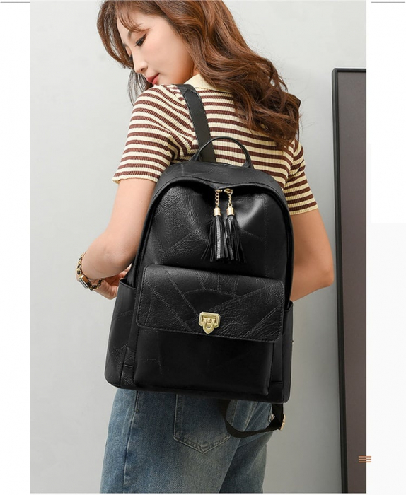 Rucsac dama Kaia, 5020, Negru, 38x30x13 cm [4]