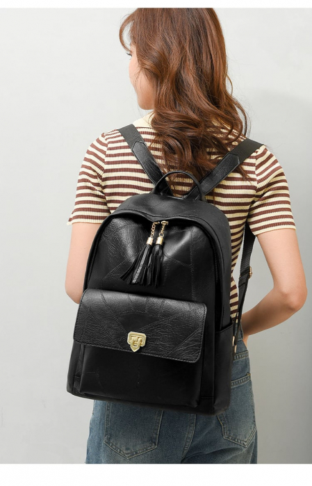 Rucsac dama Kaia, 5020, Negru, 38x30x13 cm [5]