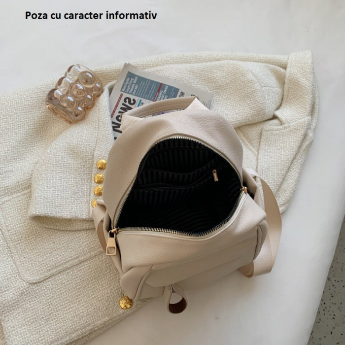 Rucsac dama, Kira 7263, Negru 28x22x12cm [4]