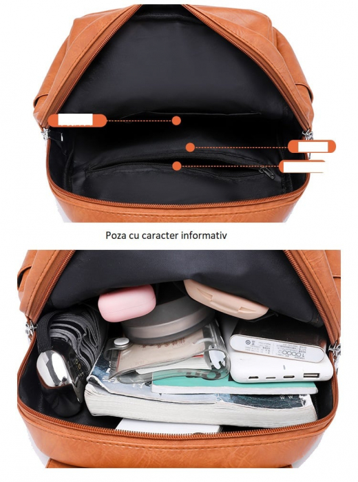 Rucsac dama, Larisa, RD737, Negru, 32x26x13 cm [8]