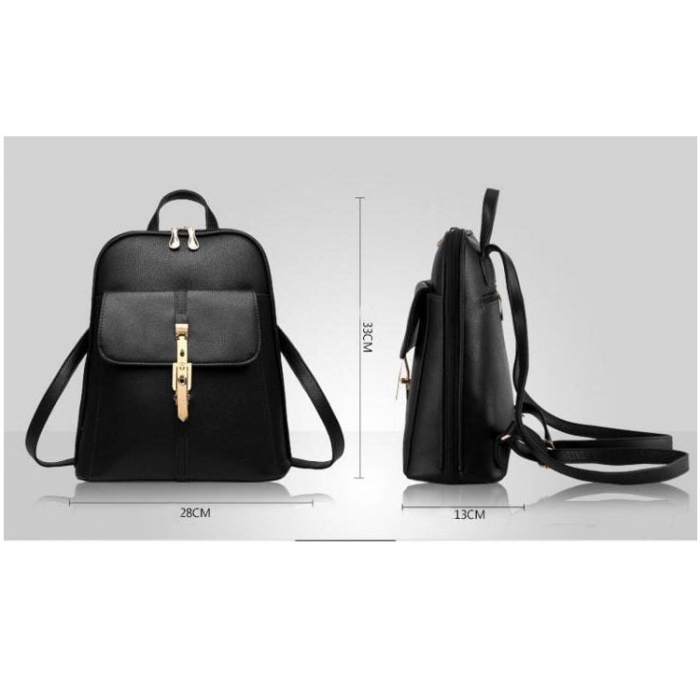 Rucsac Dama Mira, BS-8856, Negru 33x28x13 cm [7]