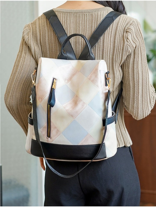 Rucsac dama, Paula, RD735, Alb, 32x32x14 cm [2]