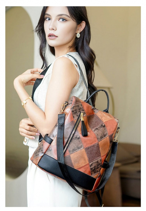 Rucsac dama, Paula, RD735, Alb, 32x32x14 cm [7]
