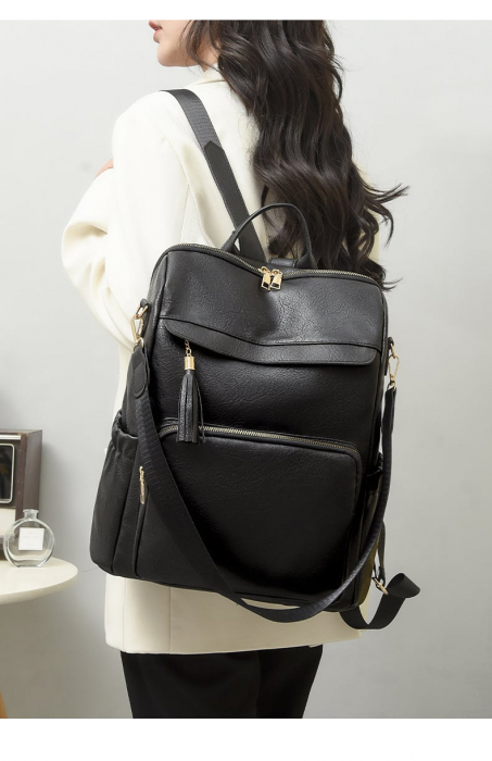 Rucsac dama, Vera, RD727, Negru, 36x32x15 cm [4]