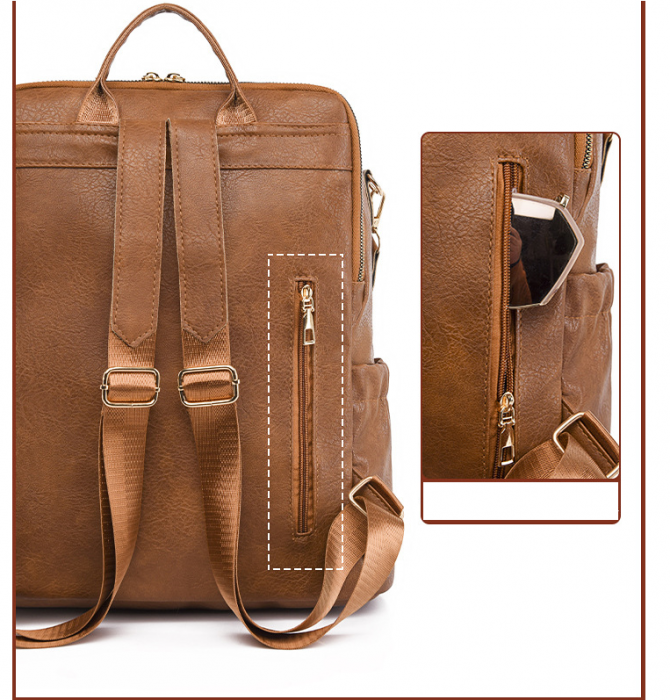 Rucsac dama, Vera, RD727, Negru, 36x32x15 cm [8]