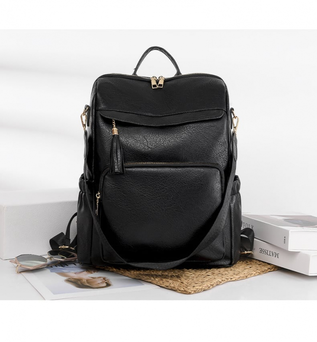Rucsac dama, Vera, RD727, Negru, 36x32x15 cm [3]