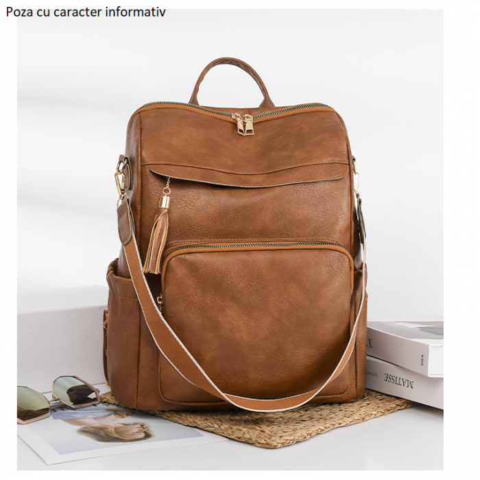 Rucsac dama, Vera, RD727, Negru, 36x32x15 cm [6]