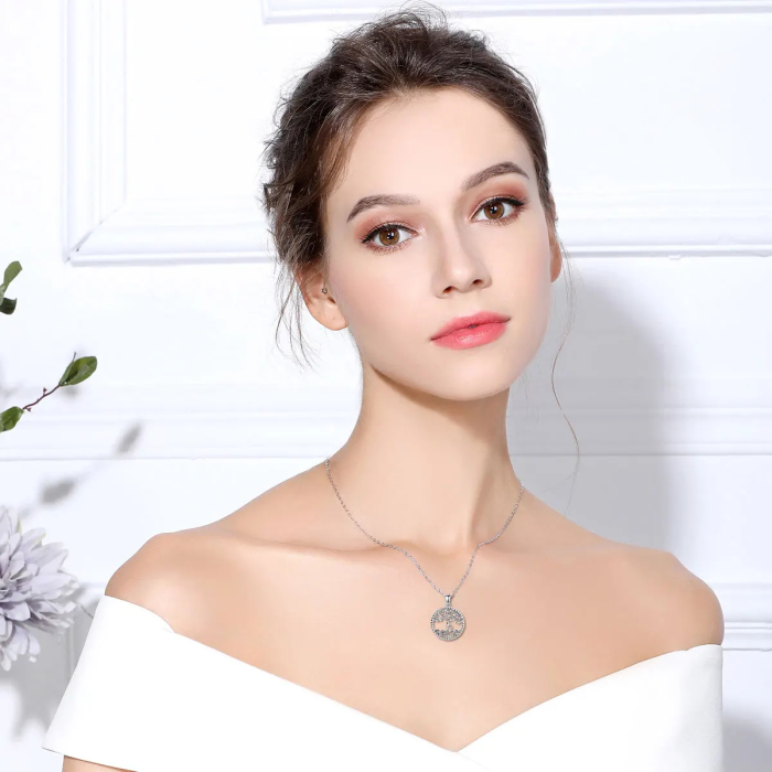 Cadoul Perfect De Absolvire Pentru Fiică LD760Q- Colier cu Pandantiv Copacul Intelepciunii din Argint 925 placat cu rodiu, Cutie Elegantă și Mesaj [4]
